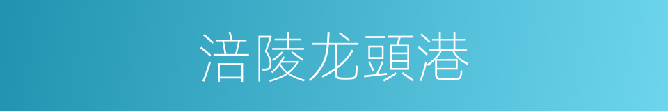 涪陵龙頭港的同義詞