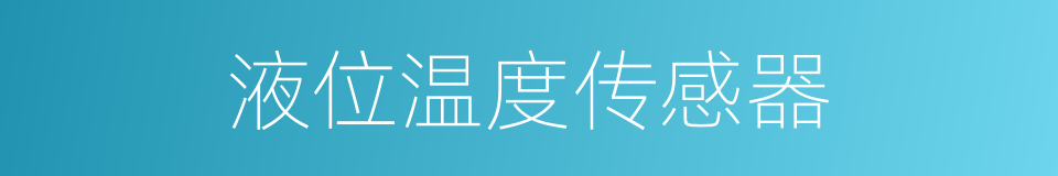 液位温度传感器的同义词