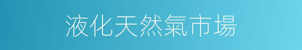 液化天然氣市場的同義詞