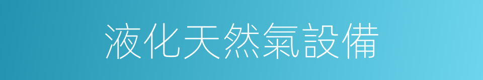 液化天然氣設備的同義詞