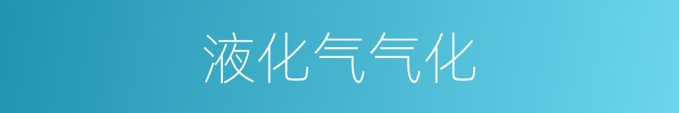 液化气气化的同义词