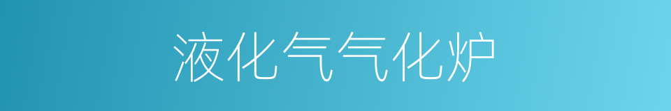 液化气气化炉的同义词