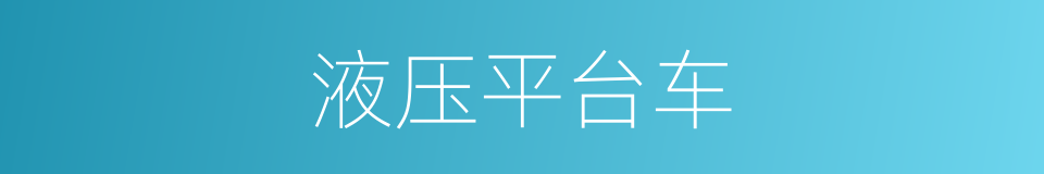 液压平台车的同义词