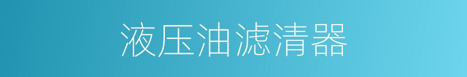 液压油滤清器的同义词
