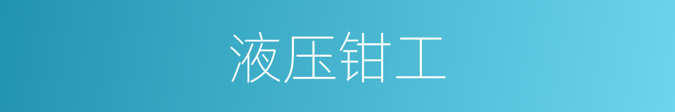 液压钳工的同义词