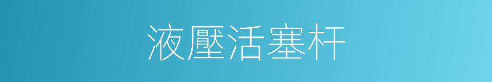 液壓活塞杆的同義詞