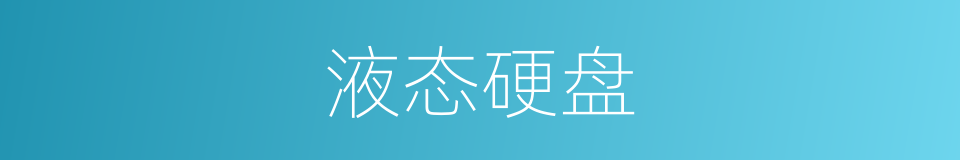 液态硬盘的同义词