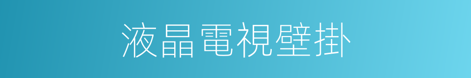 液晶電視壁掛的同義詞