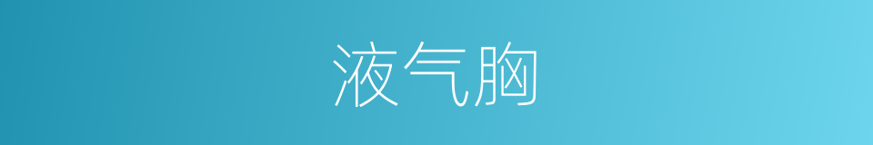 液气胸的同义词