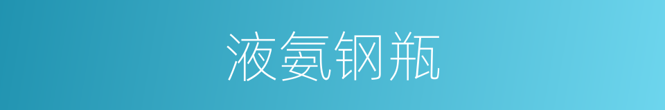 液氨钢瓶的同义词