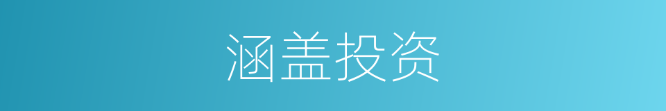 涵盖投资的同义词