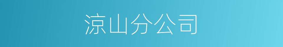 涼山分公司的同義詞