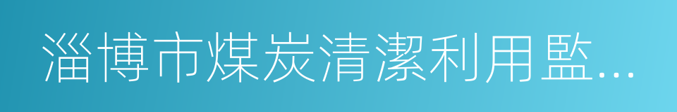 淄博市煤炭清潔利用監督管理條例的同義詞