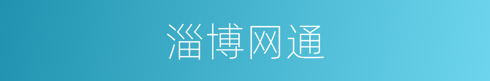 淄博网通的同义词