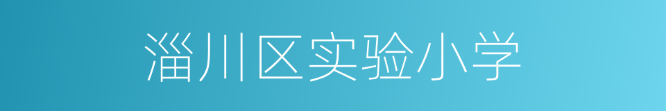 淄川区实验小学的同义词