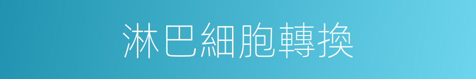 淋巴細胞轉換的同義詞