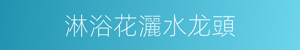 淋浴花灑水龙頭的同義詞