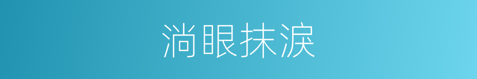 淌眼抹淚的意思