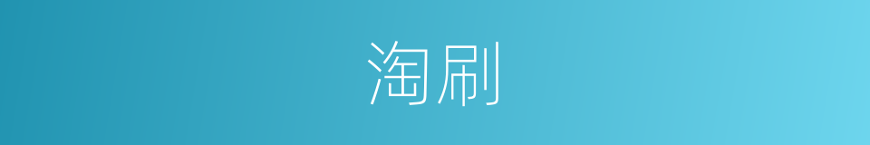 淘刷的同义词