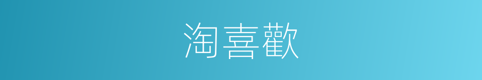 淘喜歡的同義詞