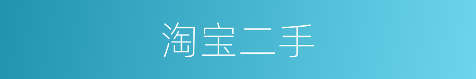 淘宝二手的同义词