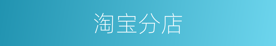 淘宝分店的同义词