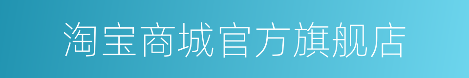 淘宝商城官方旗舰店的同义词