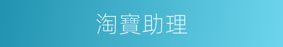 淘寶助理的同義詞