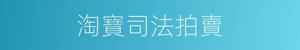 淘寶司法拍賣的同義詞