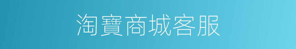 淘寶商城客服的同義詞