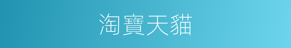 淘寶天貓的同義詞