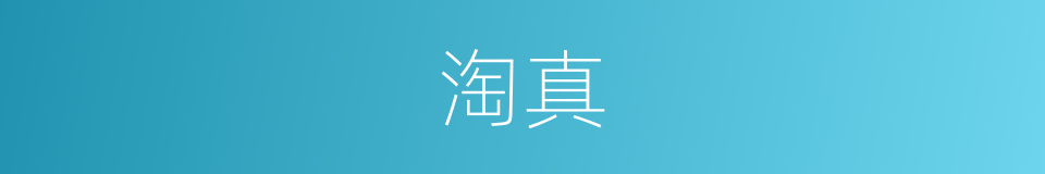 淘真的意思