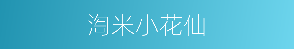 淘米小花仙的同义词