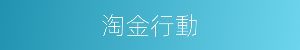 淘金行動的同義詞