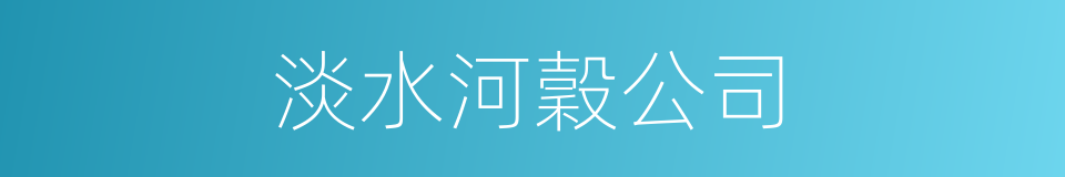 淡水河穀公司的同義詞