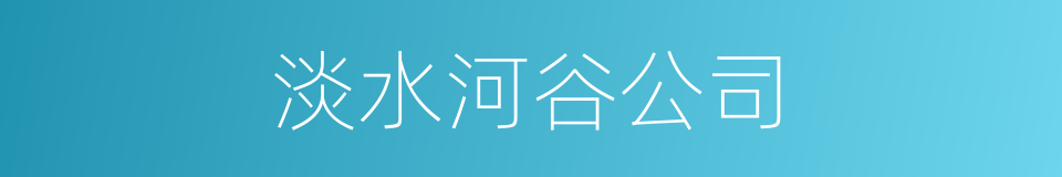 淡水河谷公司的同义词