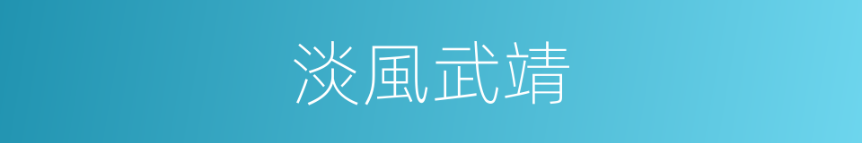 淡風武靖的同義詞