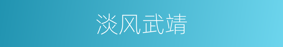 淡风武靖的同义词