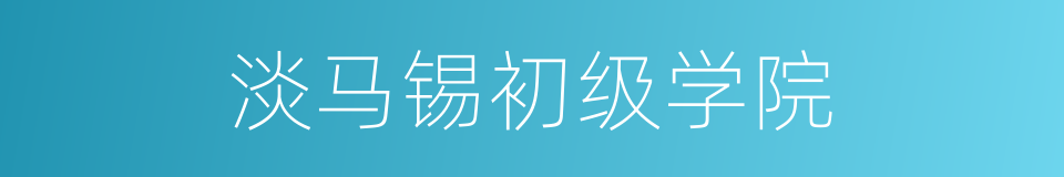 淡马锡初级学院的同义词