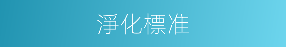 淨化標准的同義詞