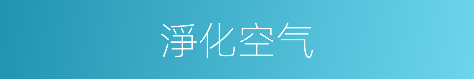 淨化空气的同義詞