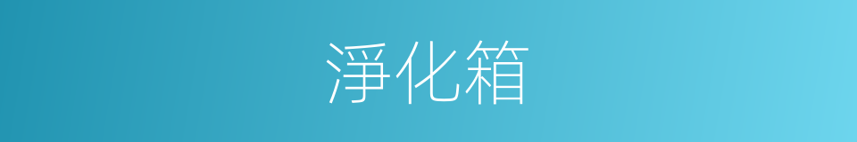 淨化箱的同義詞