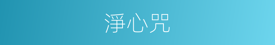 淨心咒的同義詞