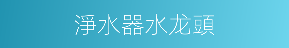 淨水器水龙頭的同義詞