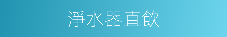 淨水器直飲的同義詞