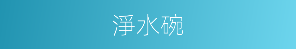 淨水碗的同義詞