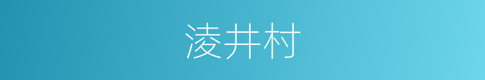 淩井村的同義詞