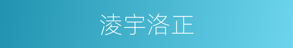 淩宇洛正的同義詞