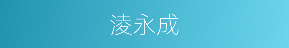 淩永成的同義詞