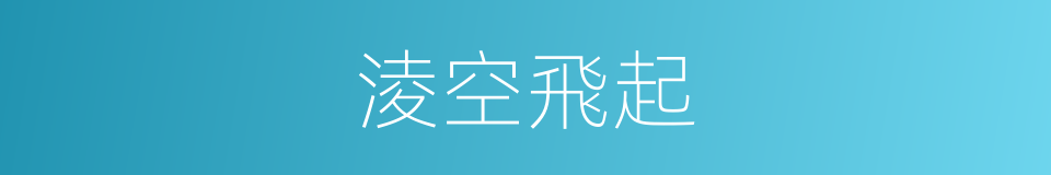 淩空飛起的意思